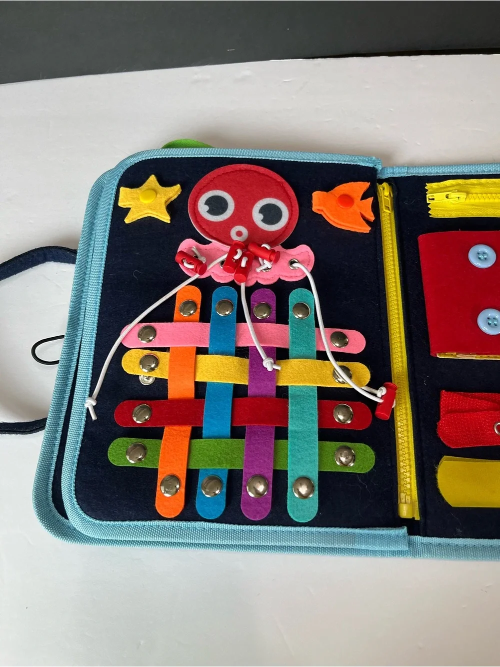 Learning Activity Alphabet Animal Tote Velcro soft.